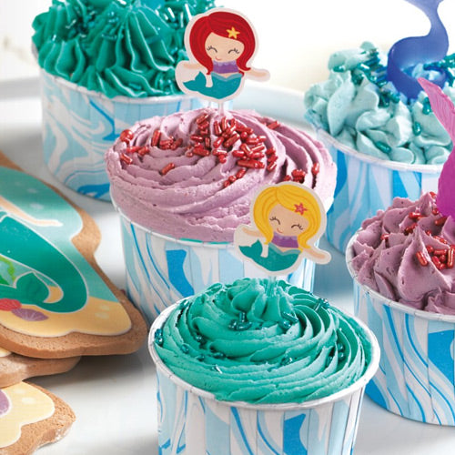 Culpitt Baking Cups Marble Blue 24pcs