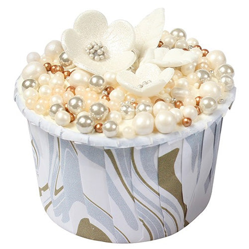 Culpitt Baking Cups Marble Silver & Gold 24pcs