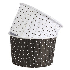 Culpitt Polka Dot Black Baking Cups