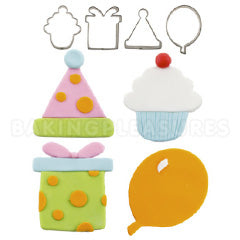Cutie Cupcake Birthday Cutter Set 4pcs