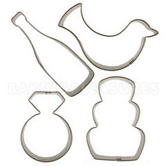 Cutie Cupcake Wedding Cutter Set 4pcs