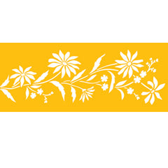 Daisy And Forget Me Not Side Cake Stencil