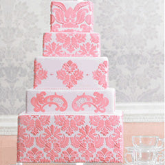 Damask Cake Stencil Tier #1