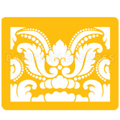 Damask Cake Stencil Tier #1