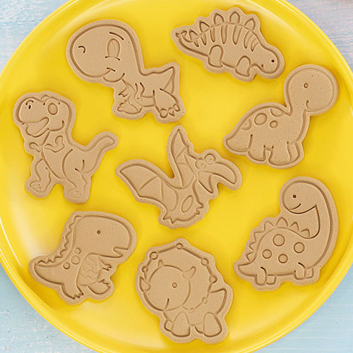 Dinosaurs Cookie Cutter Embosser 8pcs