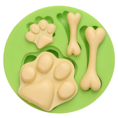 Dog Paw & Bones Silicone Mould
