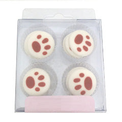 Dog Pawprint Edible Cupcake Toppers 12pcs
