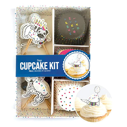 Dogs Cupcake Baking Cups & Picks Kit