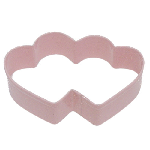 Double Heart Pink Cookie Cutter