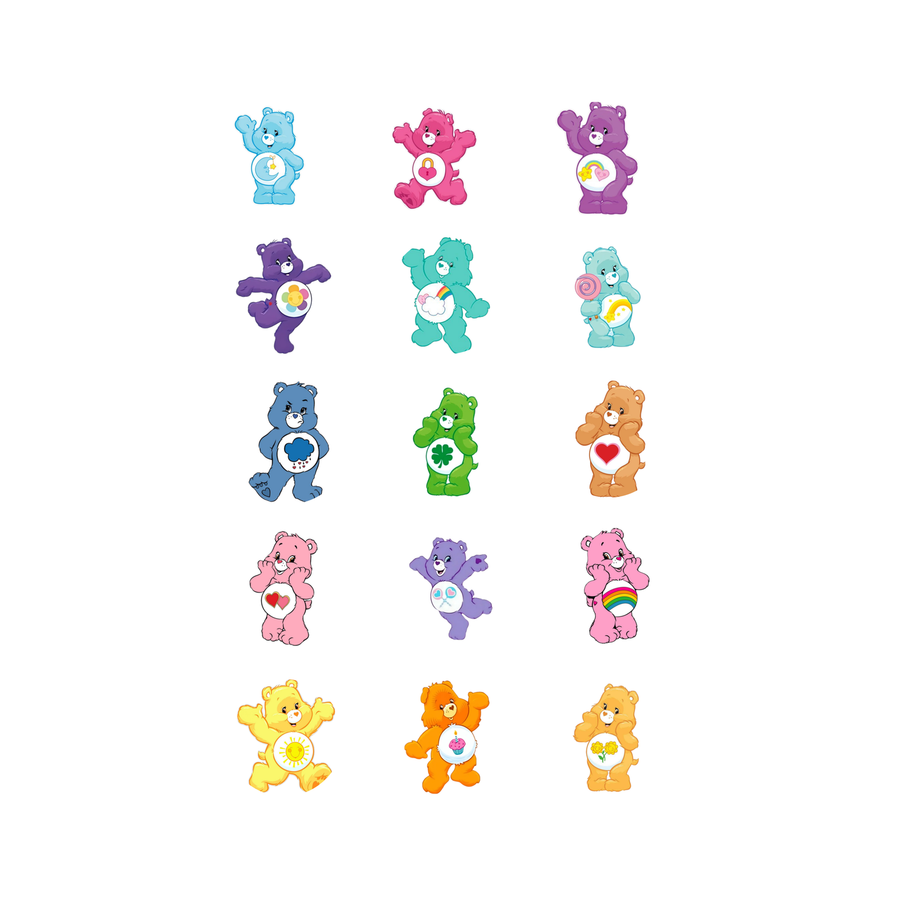 Care Bears Rainbow 15 edible toppers full sheet uncropped all designs visible