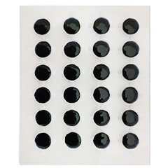 Edible 10mm Black Gem Diamonds 24pcs (non transparent)