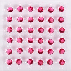Edible Jelly Diamonds  Gems 5mm Rose Pink 36pcs