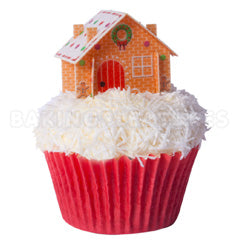 Edible Wafer Christmas 3D Cottage 6pcs