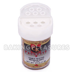 Edible Glitter Flakes Metallic Orange Gold 7g