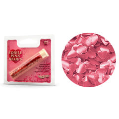 Rainbow Dust Edible Pink Hearts Glitter