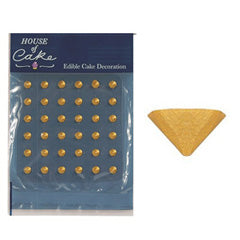 Edible Jelly Pointed Studs 5mm Gold 36pcs