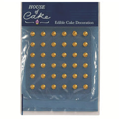 Edible Jelly Pointed Studs 5mm Gold 36pcs
