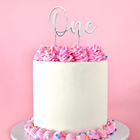 CAKE CRAFT | METAL TOPPER | NUMBER ONE | SILVER