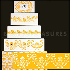 Fleur De Lis Side Cake Stencil #4