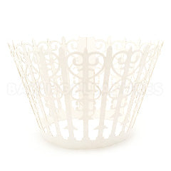 Gate Pearl Creamy White Lace Cupcake Wrappers 12pcs