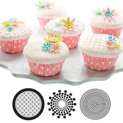 Geometric Cupcake & Cookie Texture Tops 3pcs