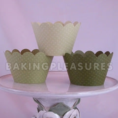 Green Dark Cupcake Wrapper 12pcs