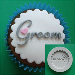 Alphabet Moulds Groom Cupcake Silicone Mould