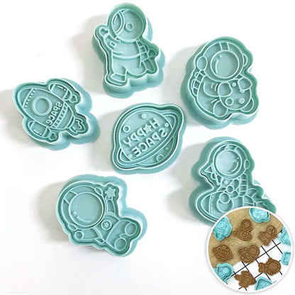 Happy Space Cookie Cutter Embosser 6pcs