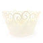 Heart Pearl Ivory Lace Cupcake Wrappers 12pcs