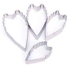 Heart Peony Petal Cutters 4pcs