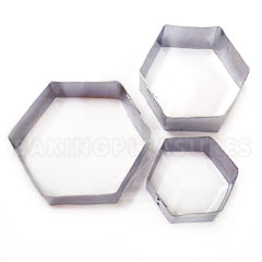 Hexagon Medium Cutters 3pcs