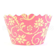 Ivy Pink/Yellow Cupcake Wrappers 12pcs