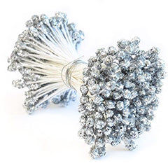 Japanese Silver Glitter Stamens 144pcs
