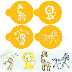 Jungle Animal Stencils 4pcs