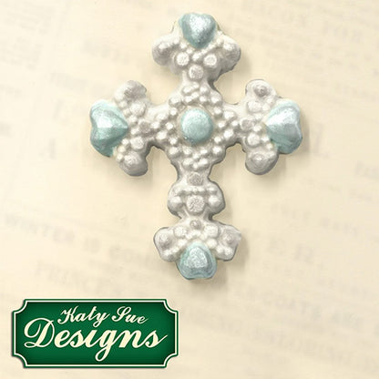 Katy Sue Beaded Cross Silicone Mould