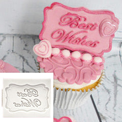 Katy Sue Best Wishes Mini Plaque Silicone Mould