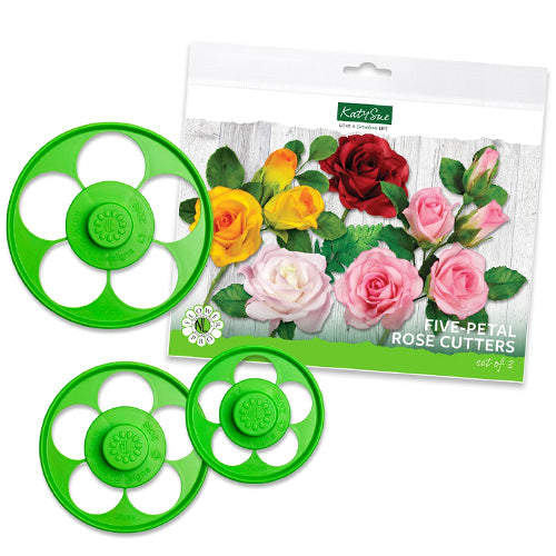 Katy Sue Flower Pro Five Petal Rose Cutters 3pcs
