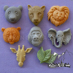 Alphabet Moulds Large Animal Heads Silicone Mould