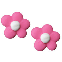 Large Daisy Pink Cupcake Toppers 6pcs