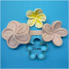 Large Frangipani Cutter & Veiner Set 35mm