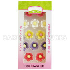 Large Sugar Flower Edible Cupcake Toppers 12pcs