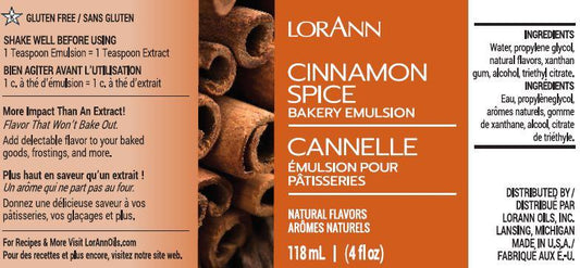 Lorann Baking Emulsion Cinnamon Spice 4oz