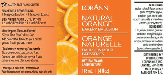 Lorann Baking Emulsion Orange Natural 4oz