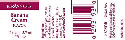 LorAnn Oils Banana Cream (Vanilla) Flavouring 1 Dram