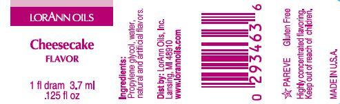 LorAnn Oils Cheese Cake Flavouring 1 Dram