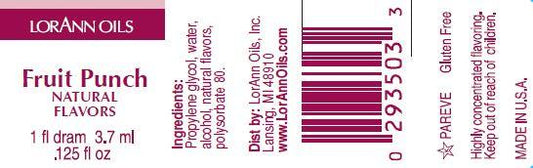LorAnn Oils Fruit Punch Natural Flavouring 1 Dram