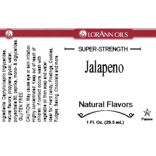 LorAnn Oils Hot Jalapeno Flavouring 1oz (8 dram)
