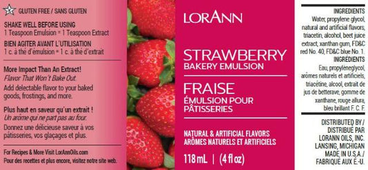 Lorann Baking Emulsion Strawberry 4oz