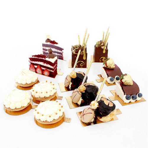 Loyal Round Gold Dessert Slip Board 80mm 50pcs