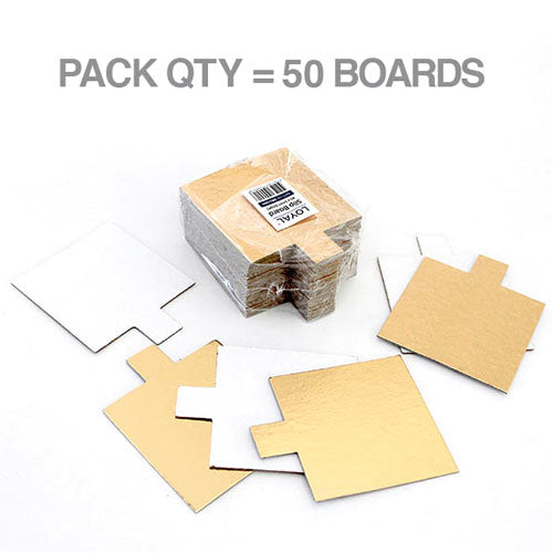 Loyal Square Gold Dessert Slip Board 80mm 50pcs